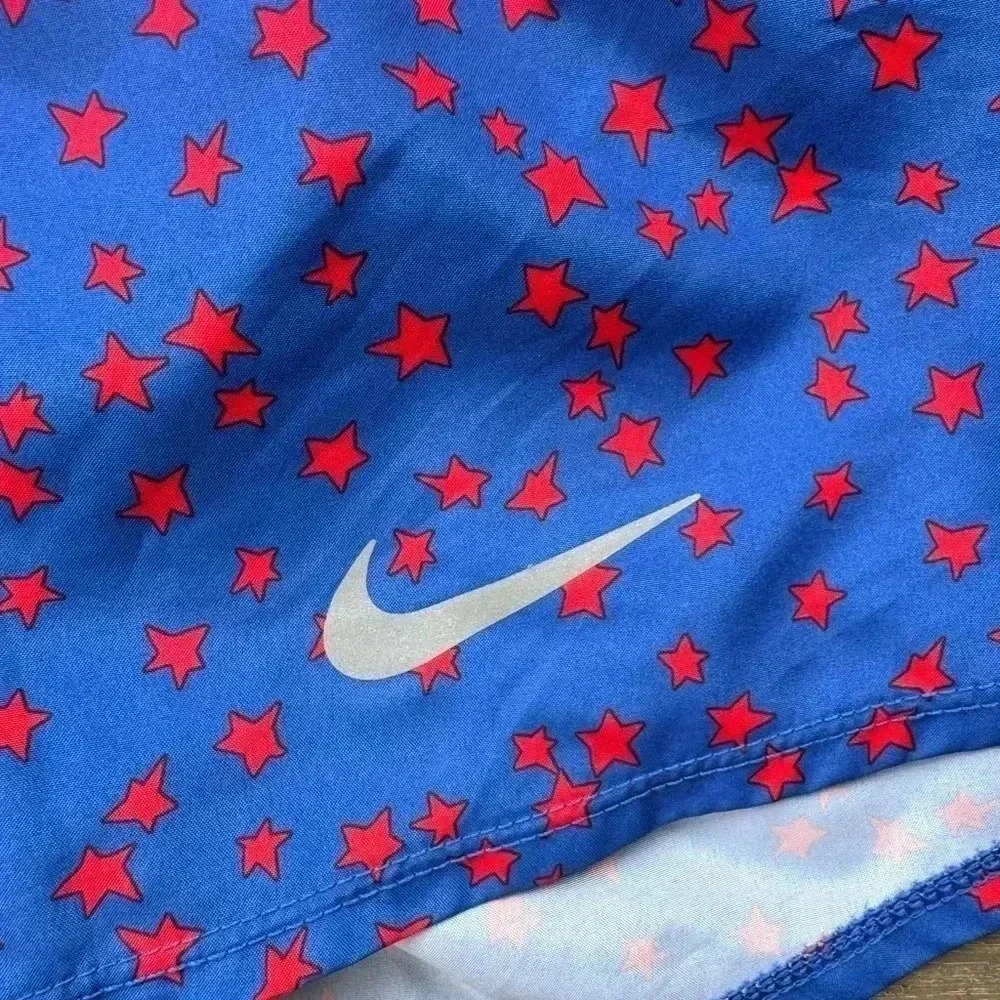 Nike Women's Dri Fit 10K Americana‎ Stars Running Shorts Blue Size Small - Picture 5 of 5